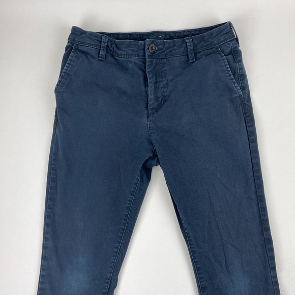 Aero Chino Pants Womens 28/30 Skinny Blue Flat Front - Picture 3 of 10